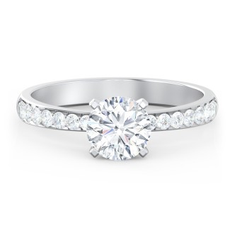 Diamond Engagement Ring with Graduated Side Stones