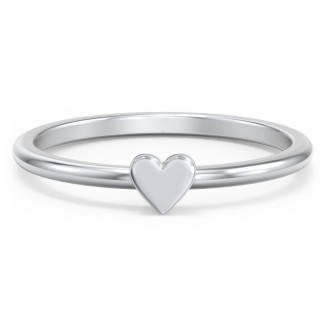 Engravable Dainty Heart Ring
