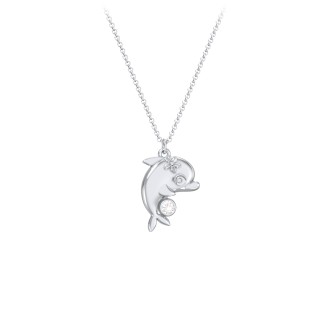 Dolphin Birthstone Critter Necklace